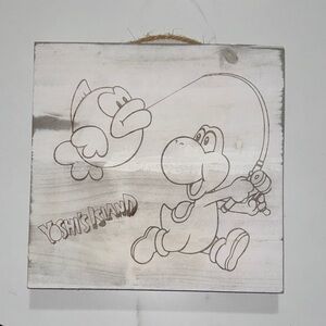 Yoshi's Island laser engraved Wooden Wall Art